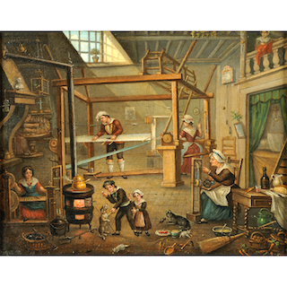 Intérieur d'atelier de canut
