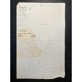 Lettre du préfet de la Moselle au ministre de l’Intérieur, 17 mai 1827