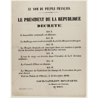 Au nom du peuple français, le Président de la République décrète