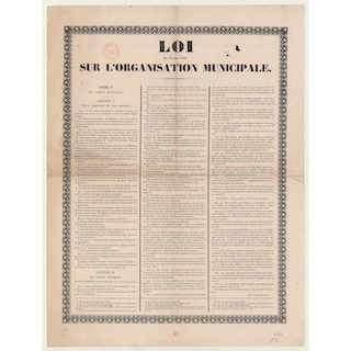 Loi du 21 mars 1831 sur l’Organisation municipale